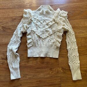 Zara pointelle sweater.  Size small.  Worn twice.